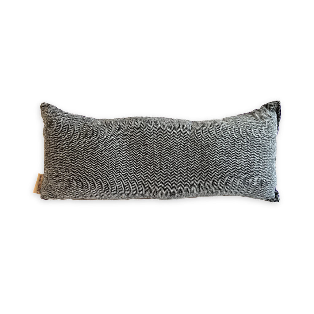 Grey bolster pillow fashion