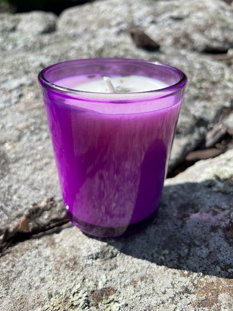 
                      
                        Lavender Votive Glass Candle
                      
                    