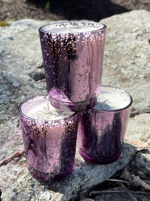 
                      
                        Lavender Votive Glass Candle
                      
                    