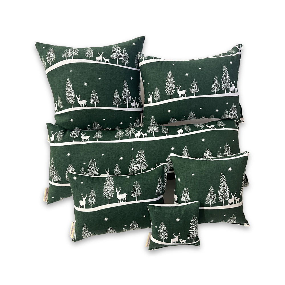 Evergreen Forest Silhouette Lavender Pillow Collection