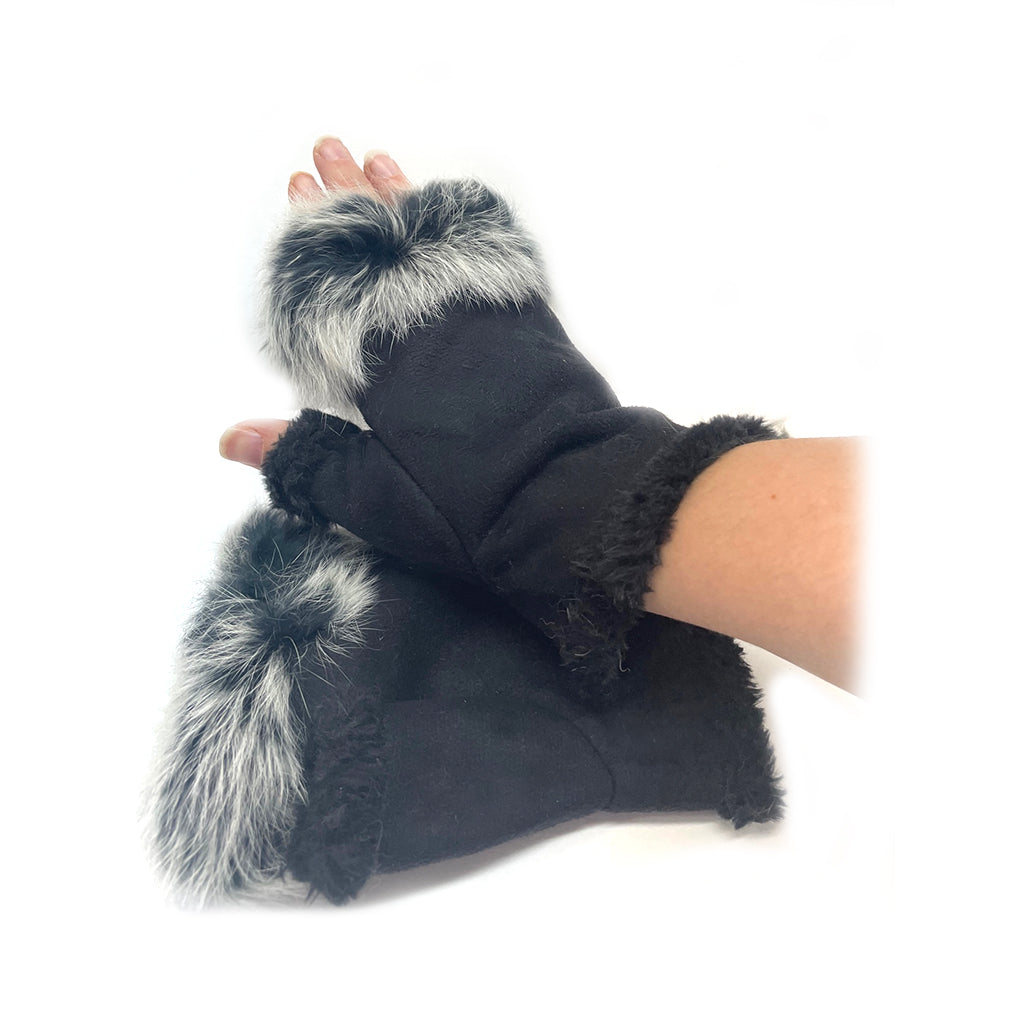 Fur Fingerless Gloves