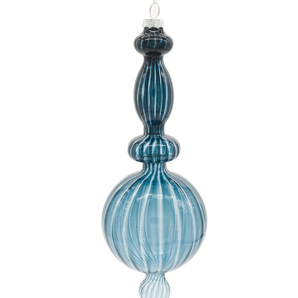 Ripple Navy Finial Ornament